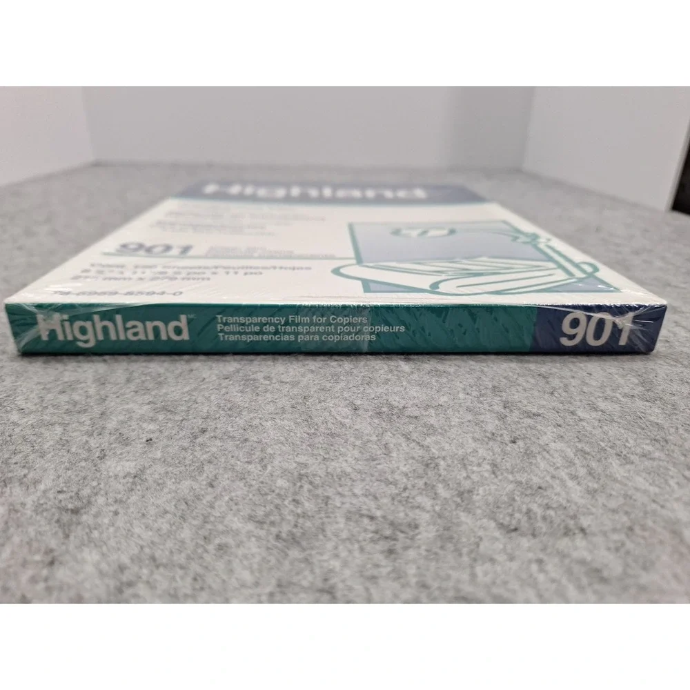 3M HIGHLAND 901 Transparency Film For Copiers Without Sensing Stripe 100 Sheets